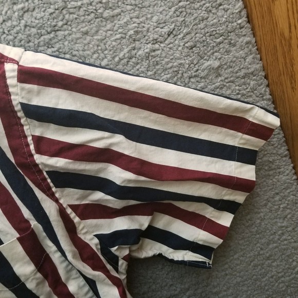 Natural Issue L RW&B Striped Multicolor Button-Down Shirt 52" 31" 10.25" - Picture 5 of 14